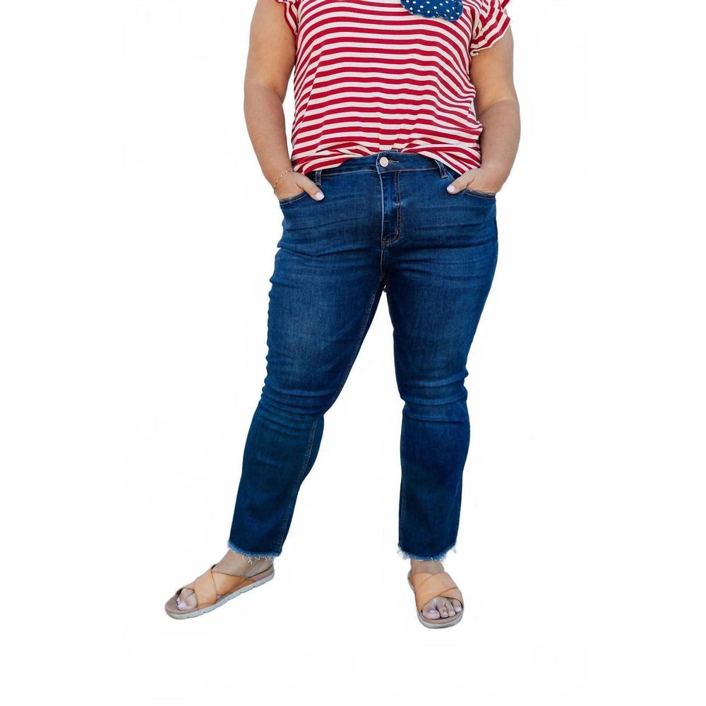NEW LOVERVET seabrook beach high rise jeans in dark wash - Picture 2 of 10